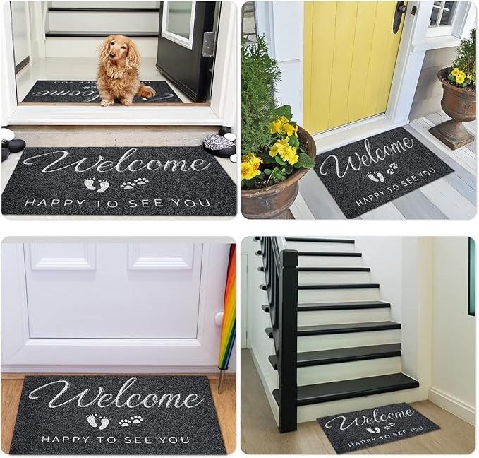Welcome Happy to See You Doormat 40x60 Anti-Slip