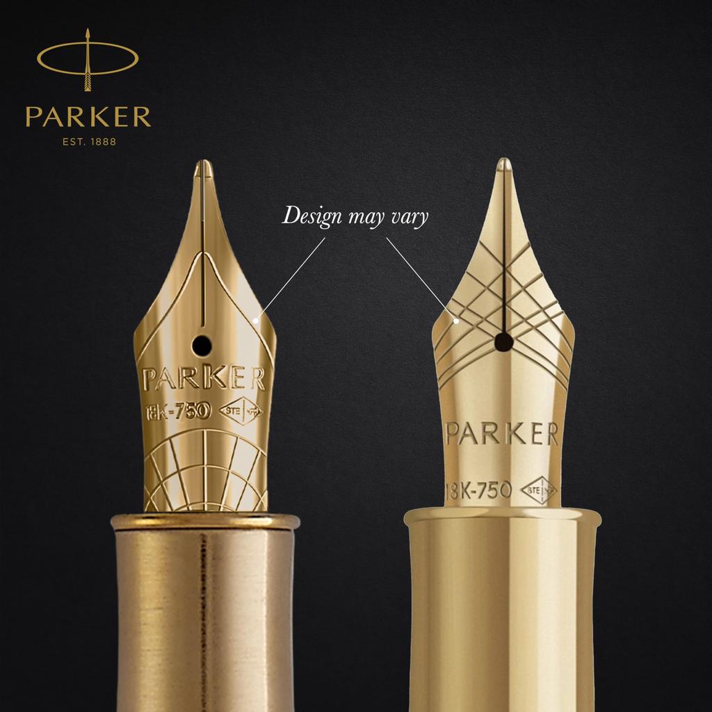 PARKER Sonnet Premium Sizzle GT Fountain Fine 18K Gold Gift Officially Product Number 1931489 Pen, Nib, Nib, Boxed, Imported,