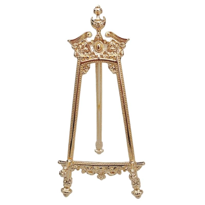 Alloy Metal Art Easel Adjustable Height Photo Display Stand Decorative Plate Stand for Painting Display Artwork Album
