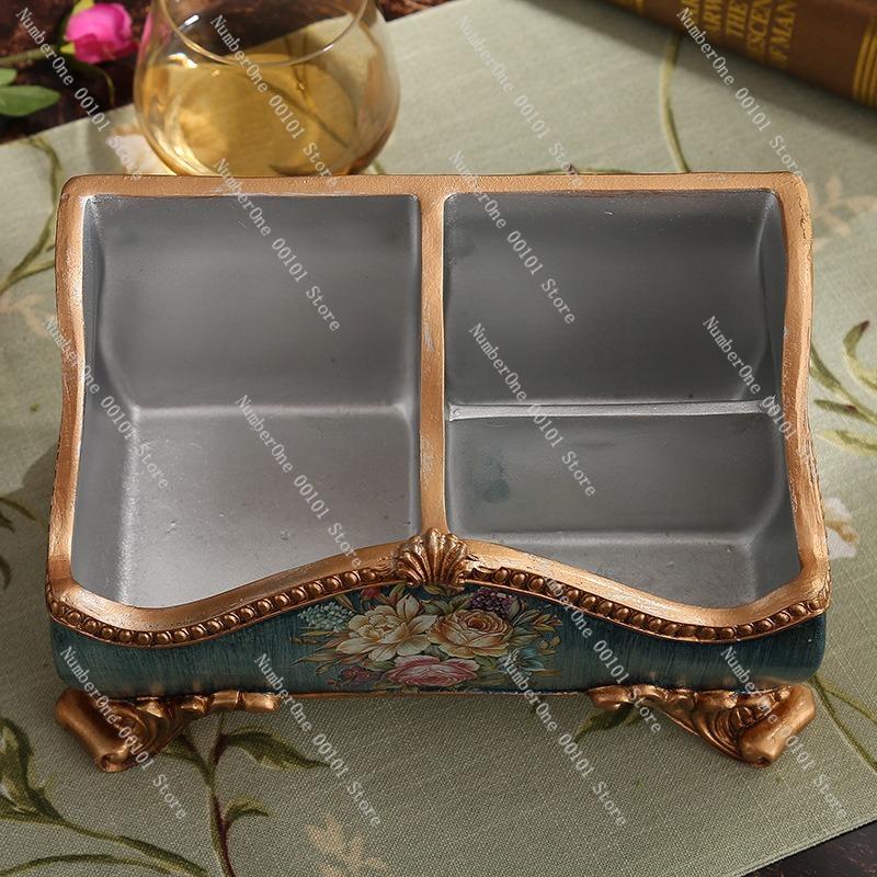 European-Style Retro Storage Box Decoration,Remote Control Holder for Coffee Table Desk,Home Living Room Storage Organizer