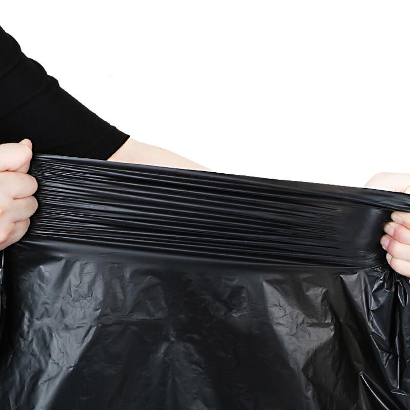 Heavy-Duty Flat-Top Black Garbage Bags
