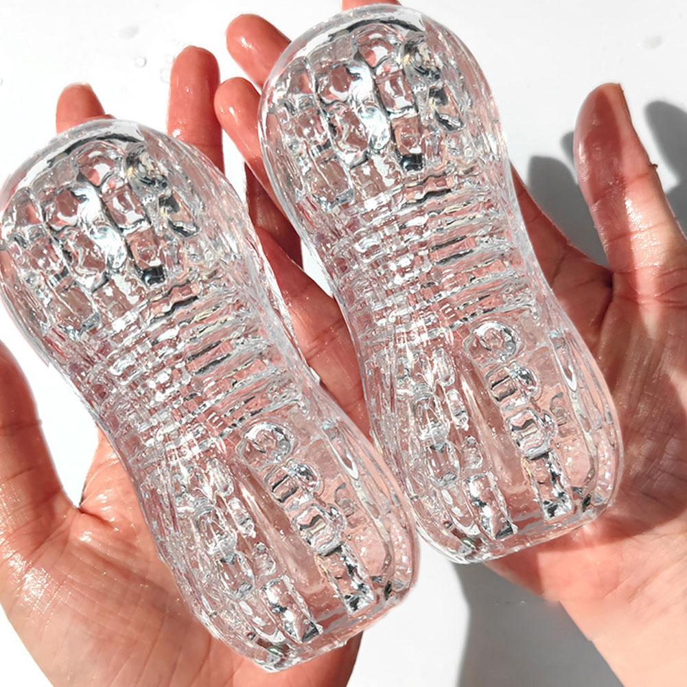 Transparent Male Masturbator Sex Toys Portable Stroker Toy for Blowjob Fake Pussy Sex Toy Penis Masterbator Cup for Men