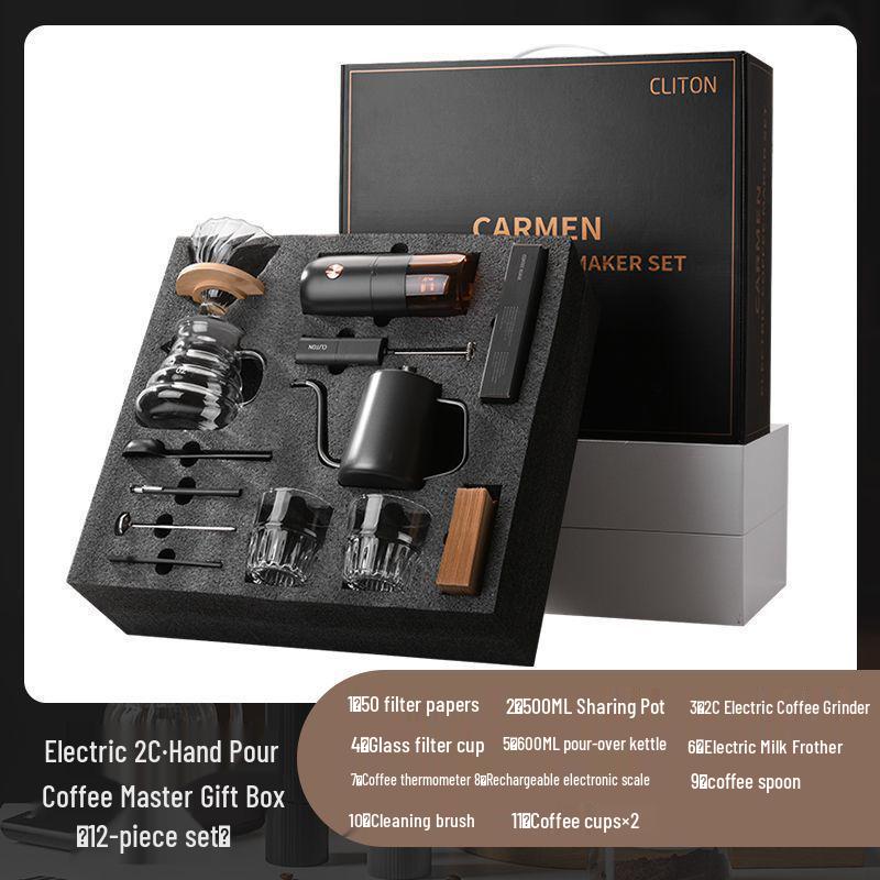 Portable Electric & Manual Coffee Bean Grinder - Compact Household Hand-Cranked & Automatic Grinding Machine