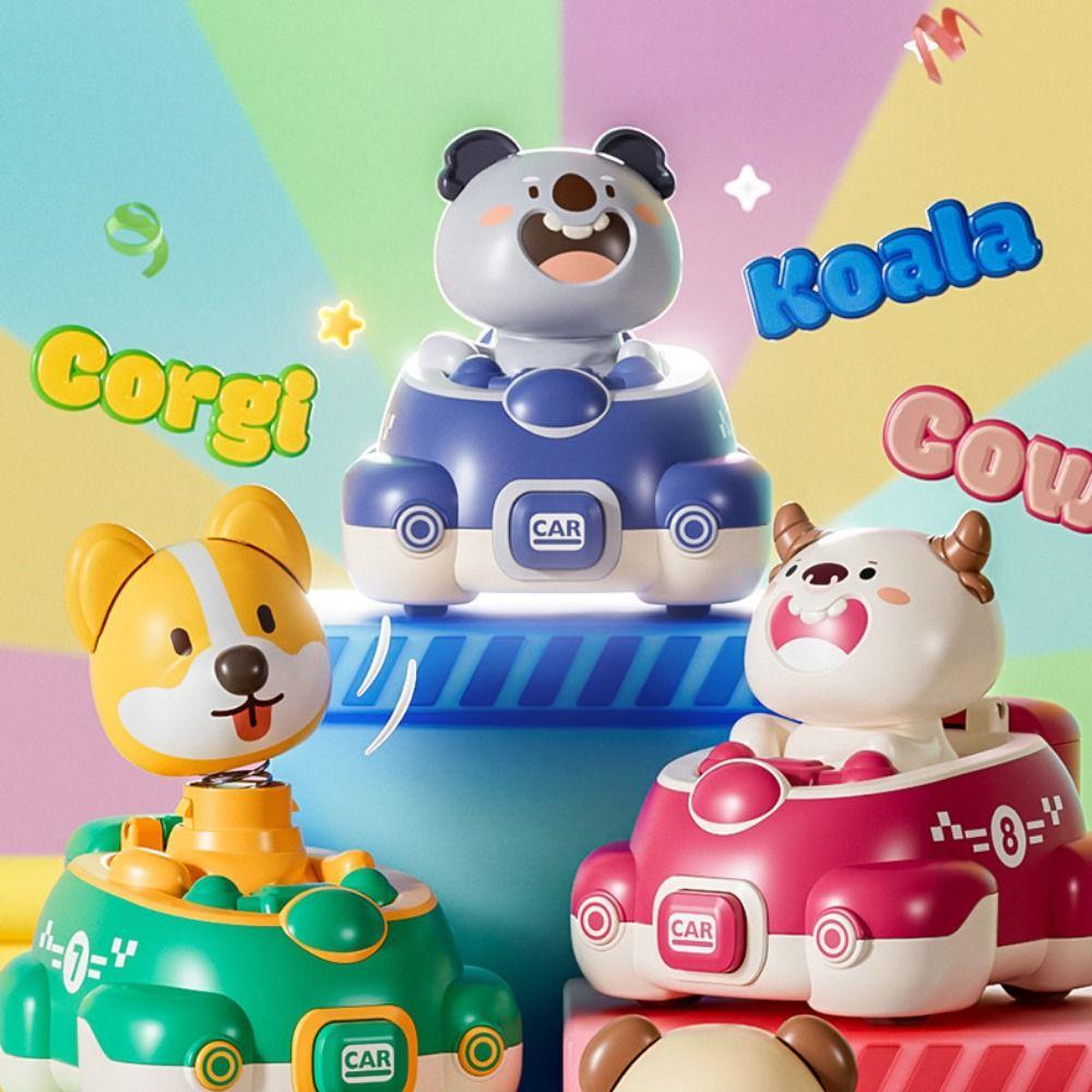 

Plastic Inertial Collision Vehicle Toys Early Learning Collision Ejection Bumper Car Children Gift зелений