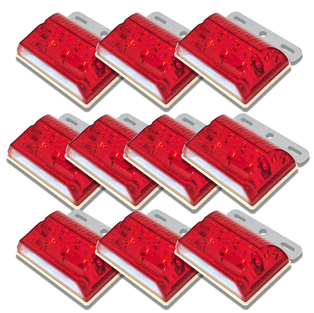 

morytrade LED Side Marker Marker Lamp Square Downlight Light Tiger (Red, Set of 10) красный