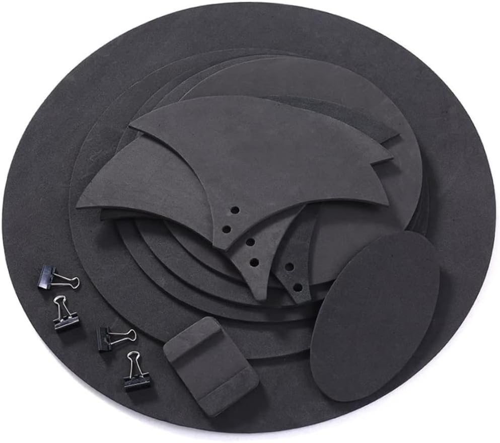 10 Piece Drum Mute Pad Set – For 5 Drums and 3 Cymbals – Jazz Drum Mute Pads