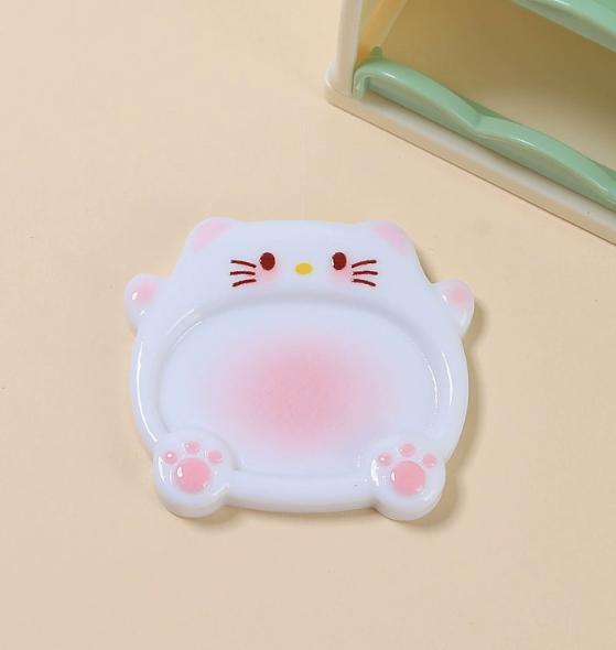 Cute Cartoon Pig Cat Palette DIY Mini Portable Nail Art Palette Manicure Organization Nails Polish Templates Painting Boards