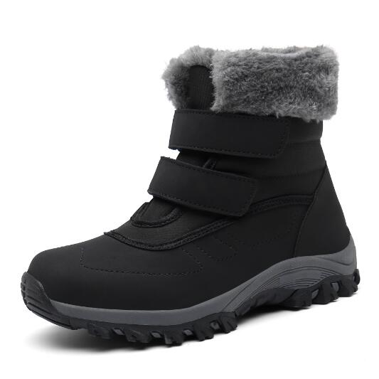 

Зимние новые спортивные женские плюс хлопок снежные ботинки обувь большого размера женская уличная теплая обувь botas femininas 35-42 C1329 42 чёрный