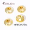 3mm 4mm 14K Gold Plated Brass Round Bead Caps For Necklace Bracelet Jewelry Making Supplies,DIY Accessories Beading Spacer Caps