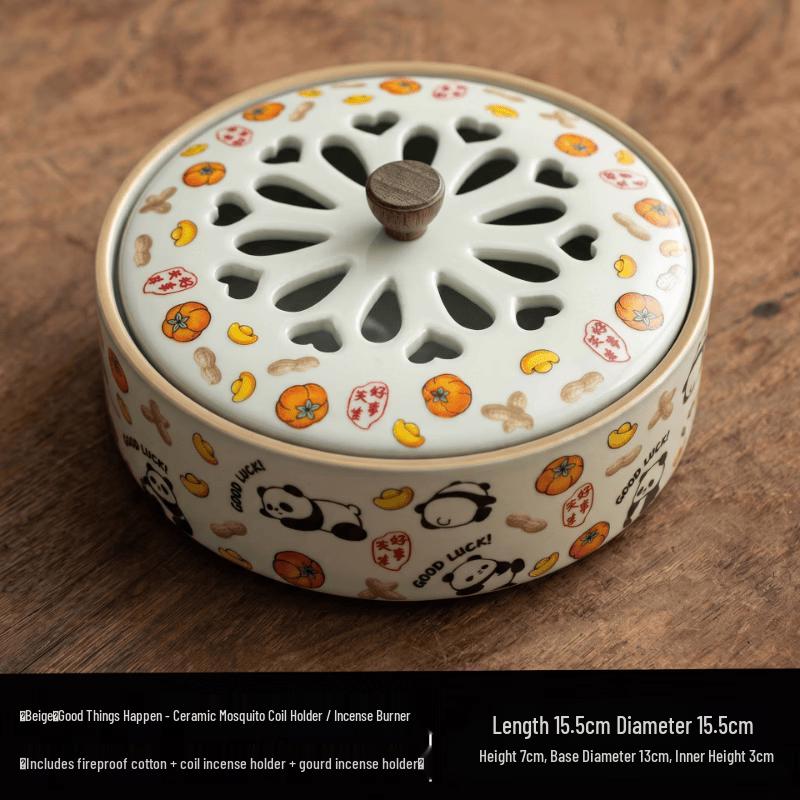 Ru Kiln Ceramic Incense Burner and Mosquito Coil Holder