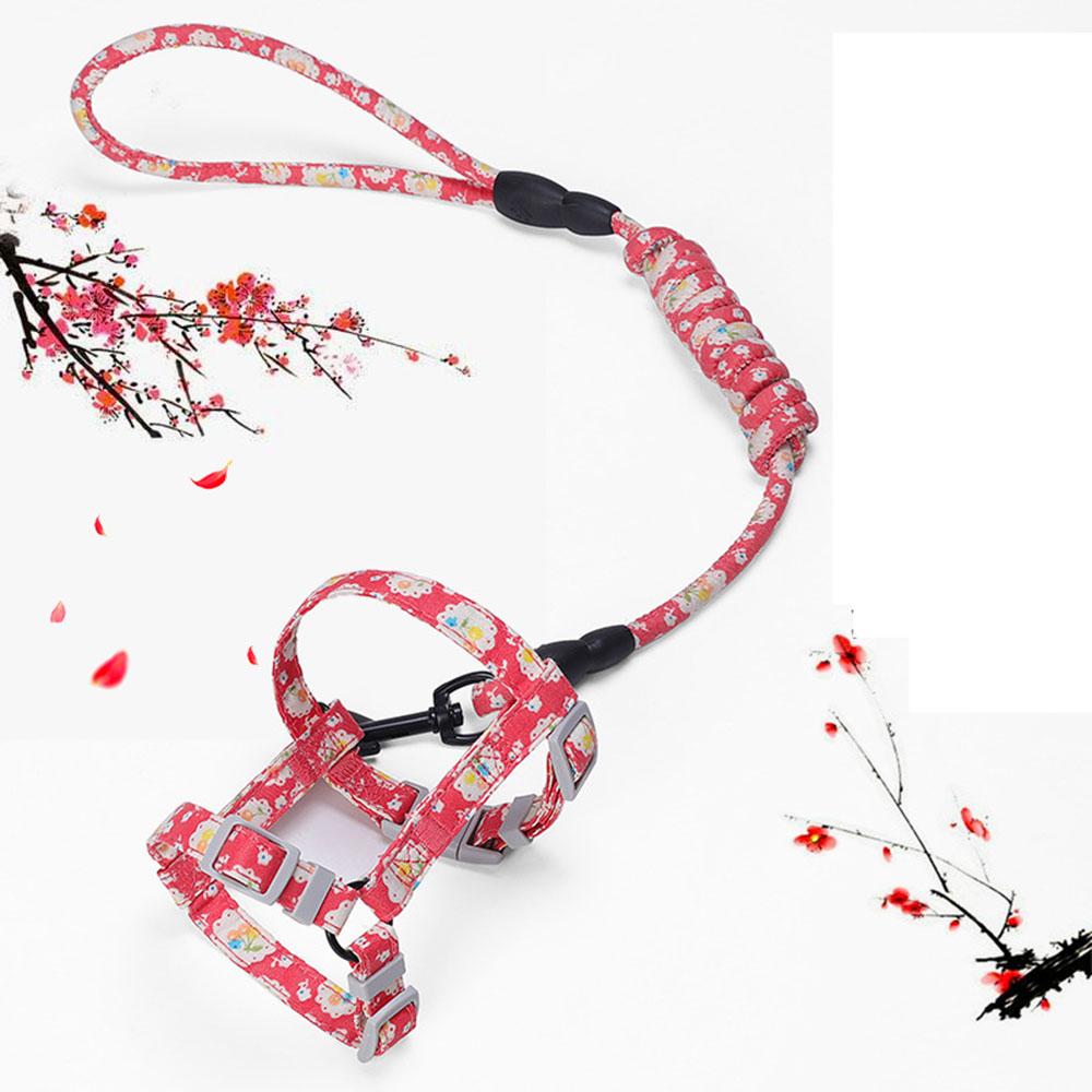 Outdoor Walking Adjustable H-shped Cat Vest Dog Harness and Leash Pets Leash Belt Cat Harness  Set
