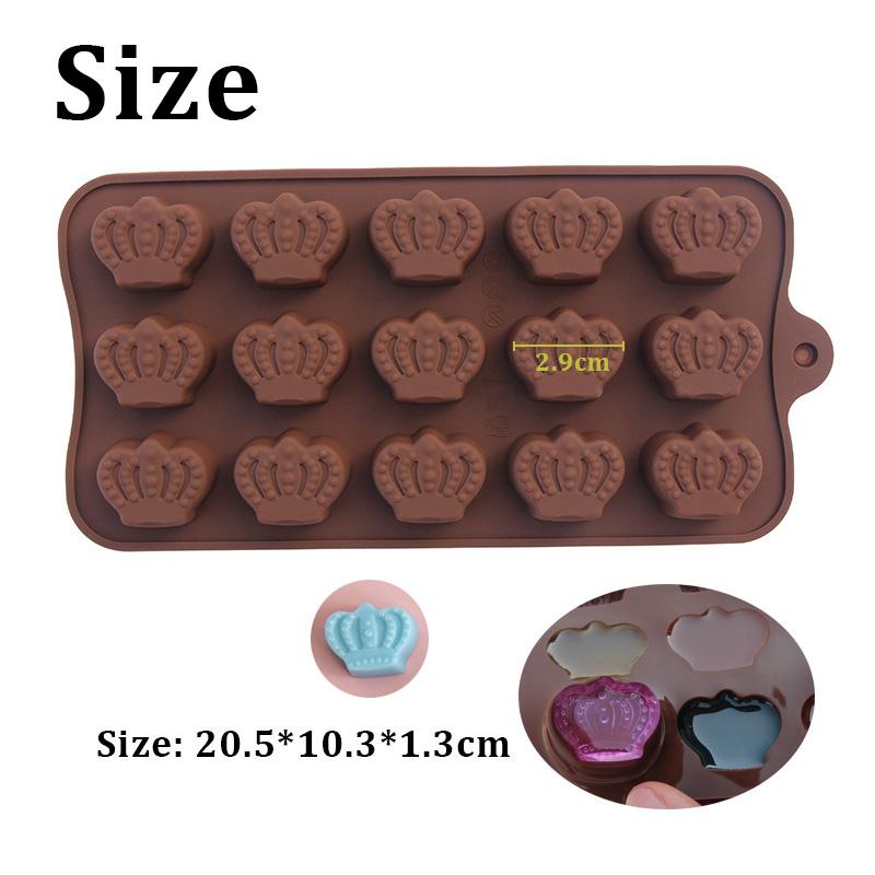 Crown Shape Silicone Mold Chocolate Candy Mould Resin Plaster Clay Molds Baking Tool