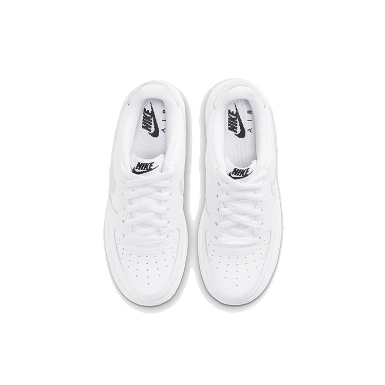Nike Air Force 1 LV8 GS Digital Swoosh Kids Sneakers White Multi-Color Black CW1577-100
