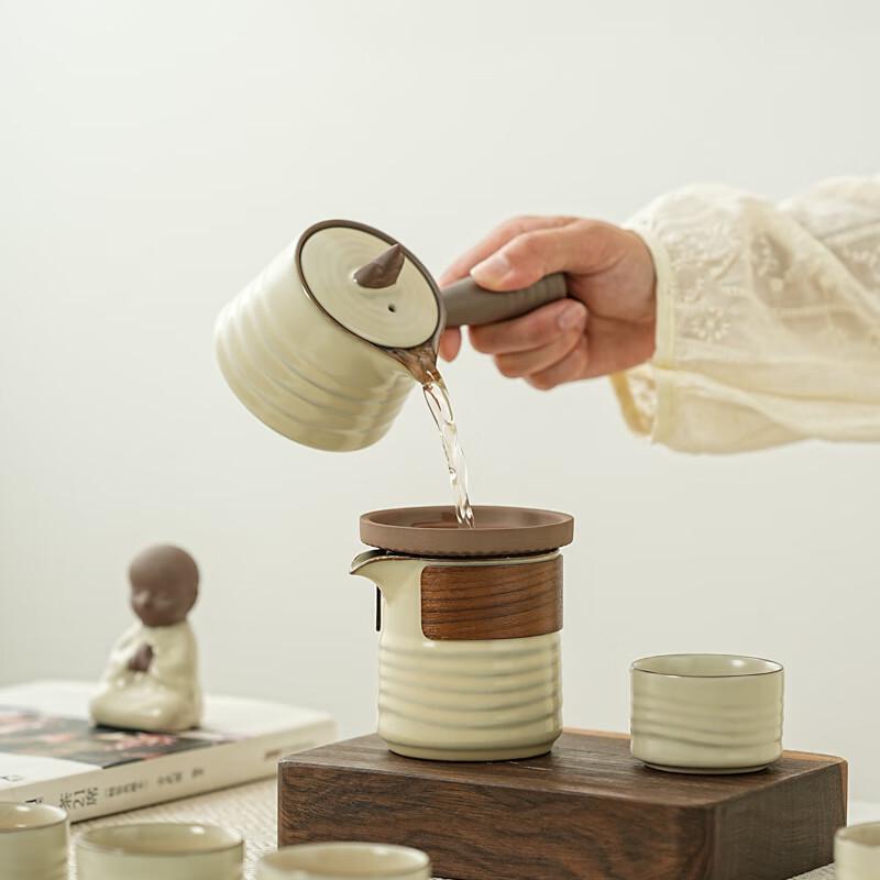 Керамический чайный набор для кунг-фу, обожженный в печи ручной работы