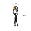 Metal Handicrafts Simulated Human Figure Sculpture Golden Ball Ball-bearer Figurine Metal Figurine Home Decoration Accessories