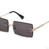 Sunglasses for , Rectangle Cut Retro Tinted Lens UV400 Rimless Shades