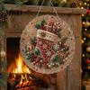 Handgefertigtes Festliches Ornament Materialien Weihnachten Kunstperlen Malerei Sonnenfänger Set, Niedlicher Weihnachtsmann Schneemann Baum 3D Perlen Schichtweise Feiertagsdekorationen