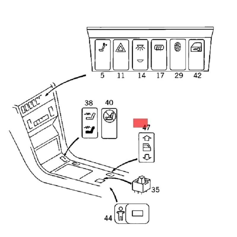 Car Electric Master Control Power Window Switch For Mercedes for Benz A124 C124 W124 S124 E300 E320 E420 1248208910 1248209010