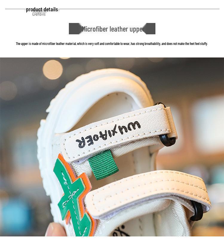 Children's Non-Slip Breathable Summer Sandals with Soft Bottom and Velcro Closure for Toddlers