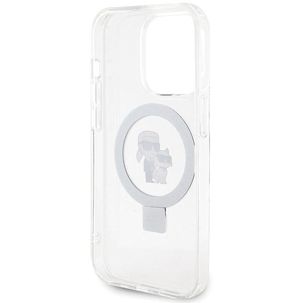 Etui Do iPhone 13 Pro Max Karl Lagerfeld Ring Stand MagSafe Białe