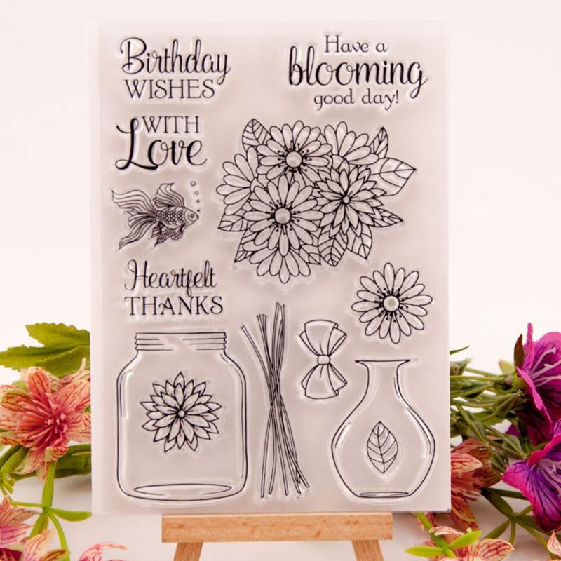 Clear Stamps for Card Making and Journaling, Birthday Retirements Phrase Silicone Rubber Stamps for Journals Album Scrapbooking