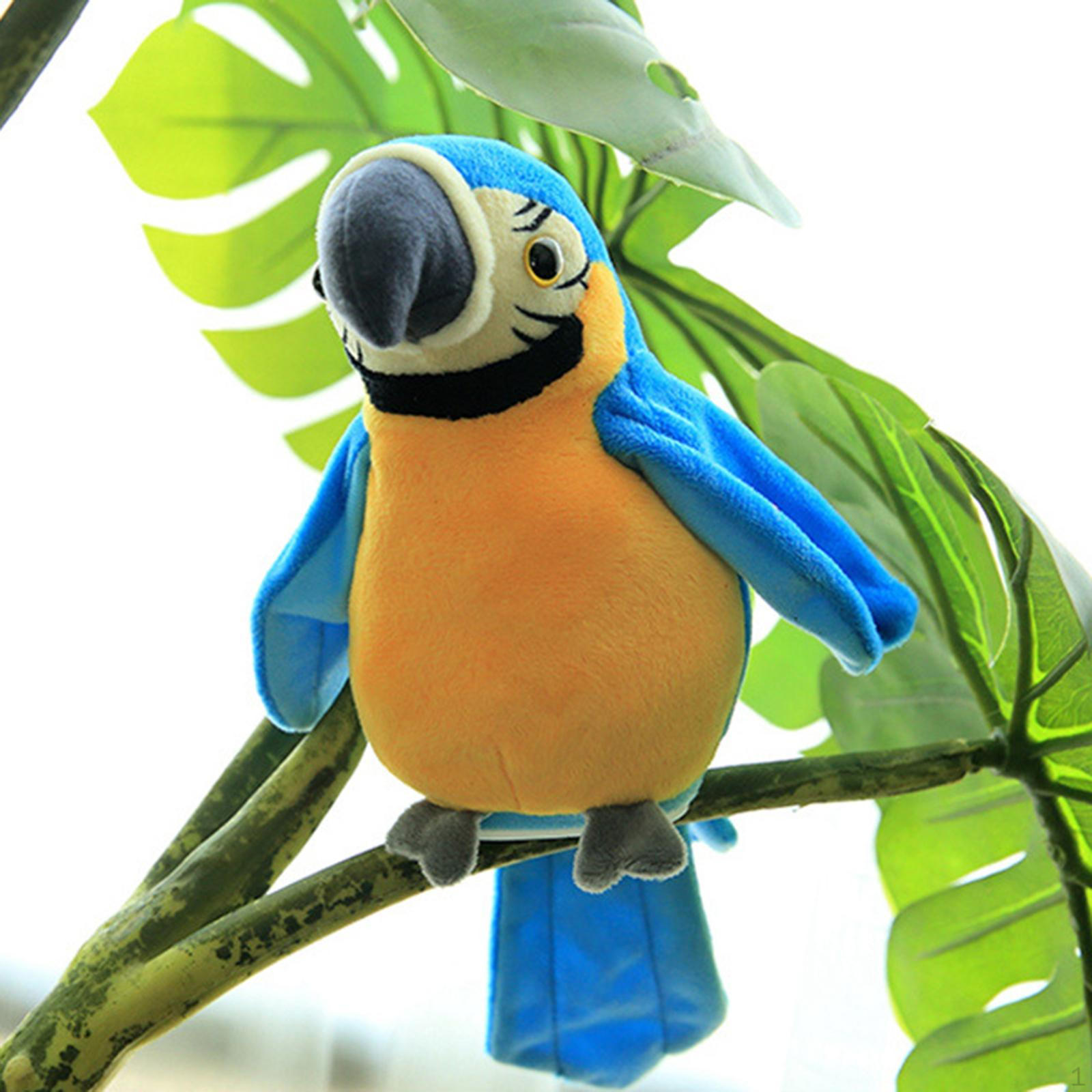 22 см Плюшевые игрушки Набитая птица Кукла Повторяющая речь Говорящая Sing Speak B Blue