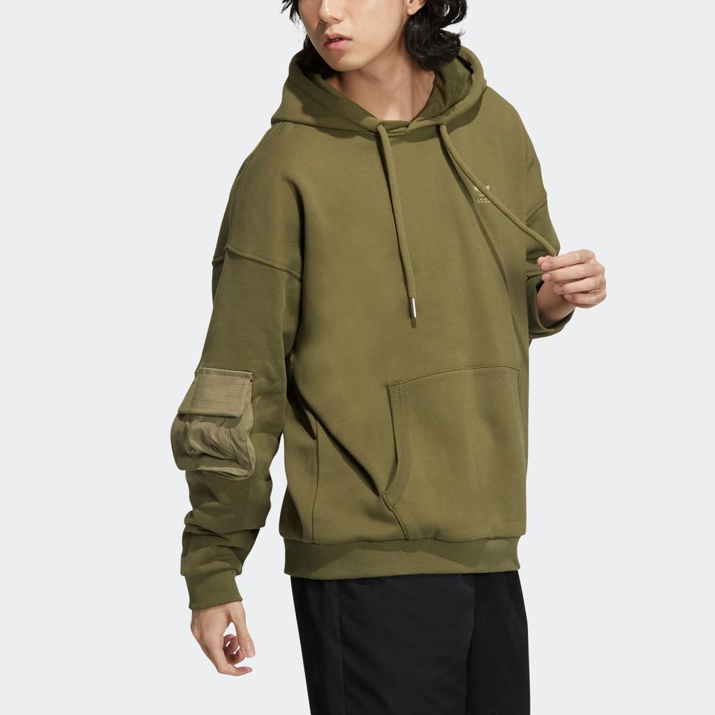 Adidas Originals Trefoil WW Hoodie With Embroidered Logo Long Sleeve Men Hoodie Green IC8156
