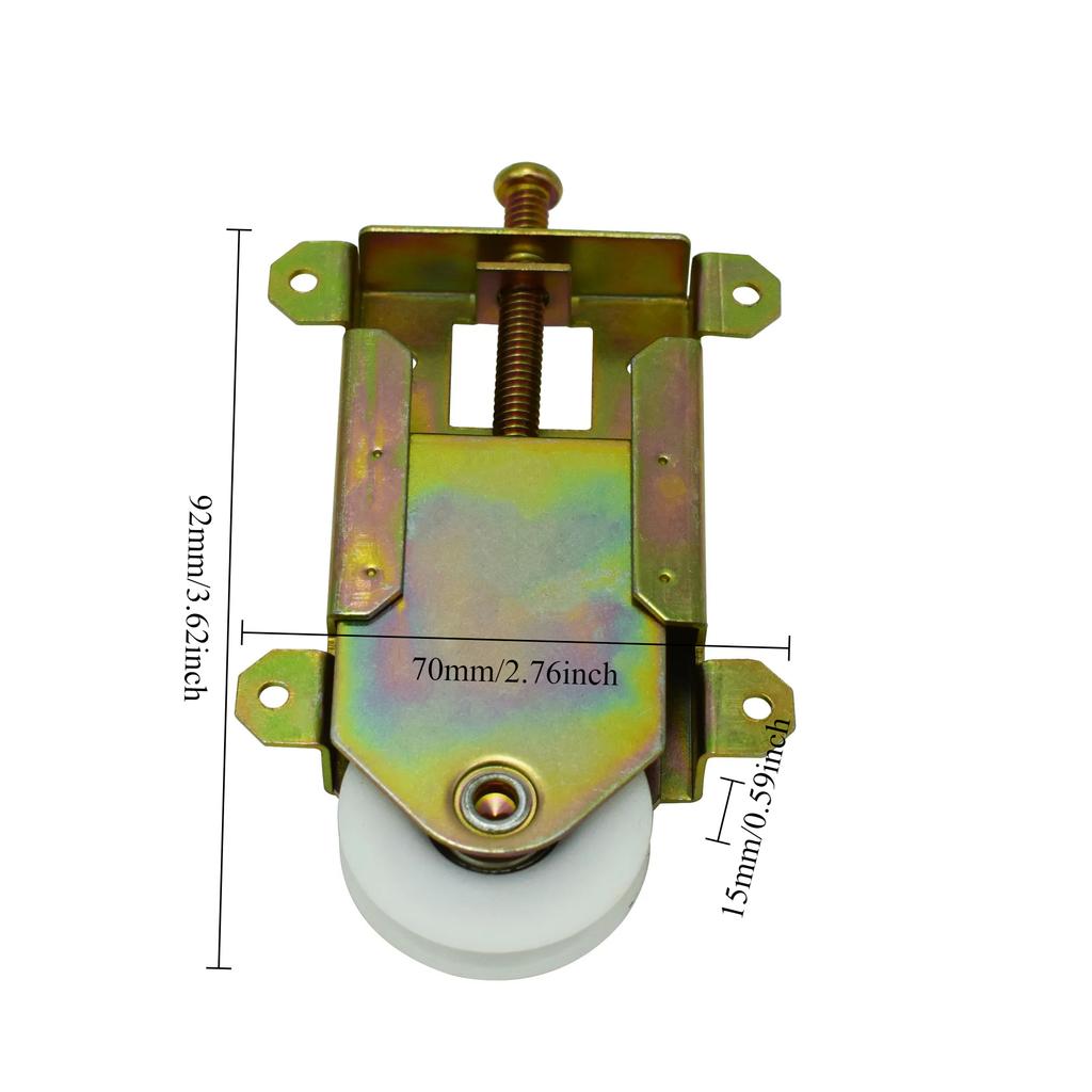 Slide Door and Window Concave Wheel Pulleys Roller 1-1/2 Inch Sliding Mirror Door Roller Assembly Steel Housing Ball Bearings
