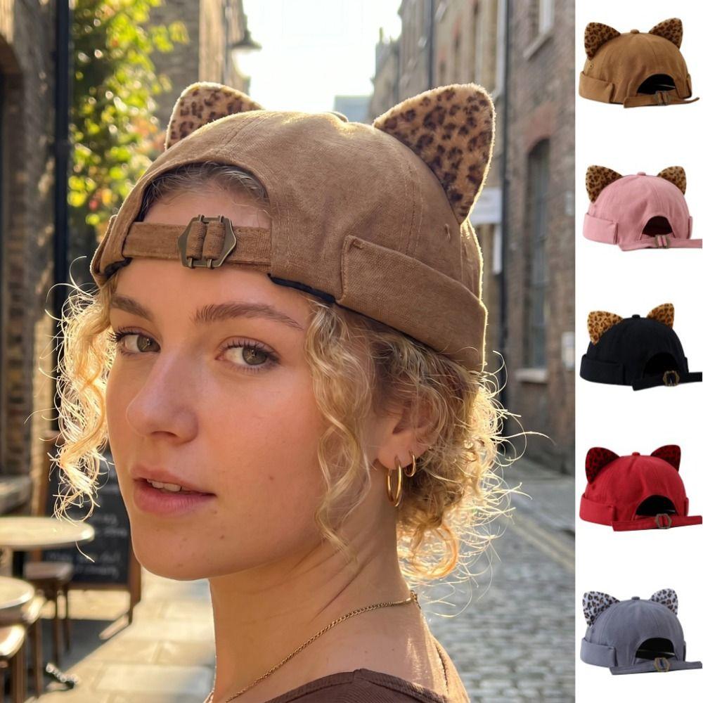 Sweet Cat Ears Brimless Hat Cute Beanie Hat Fashion Sunshade Cap Travel
