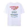 Back Print Champagne T Shirt Retro Cute Champagne Lovers TShirts Short Sleeve Bachelorette Party Shirt Summer Womens Clothing