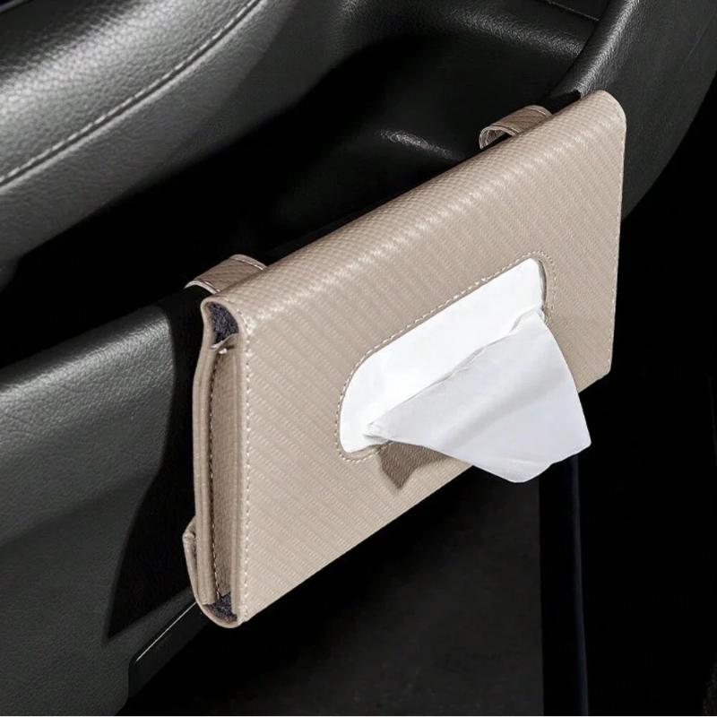 Car Tissue Box Towel Car Sun Visor Tissue Box Holder Auto Storage Decoration
