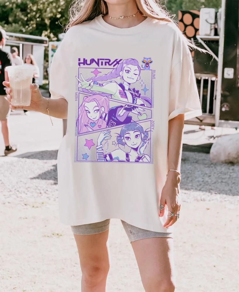 Kpop Demon Hunters Shirt Gift For Woman, Kpop Huntrix Pin T-Shirt ON TREND Unisex T-Shirt S