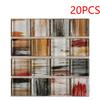 20-60pcs Self Adhesive Wallpaper Kitchen Tile Oil-proof Waterproof Wall Stickers Buiding Blocks Peel & Stick Oil Proof Kitchen