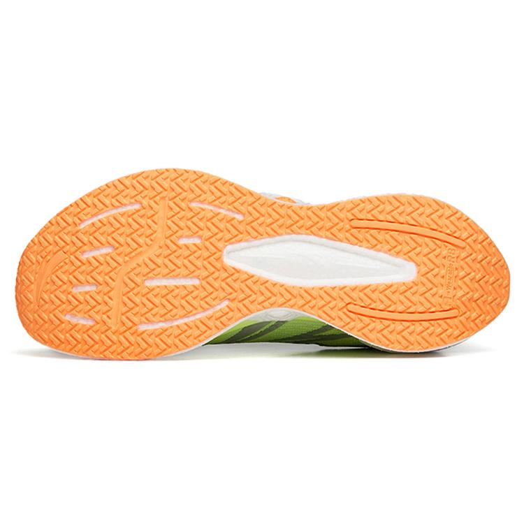 Anta Cushioned Anti-Slip Wear-Resistant Breathable Lightweight Low-Top Running Shoes Men's Green Orange Silver 112255599A-1