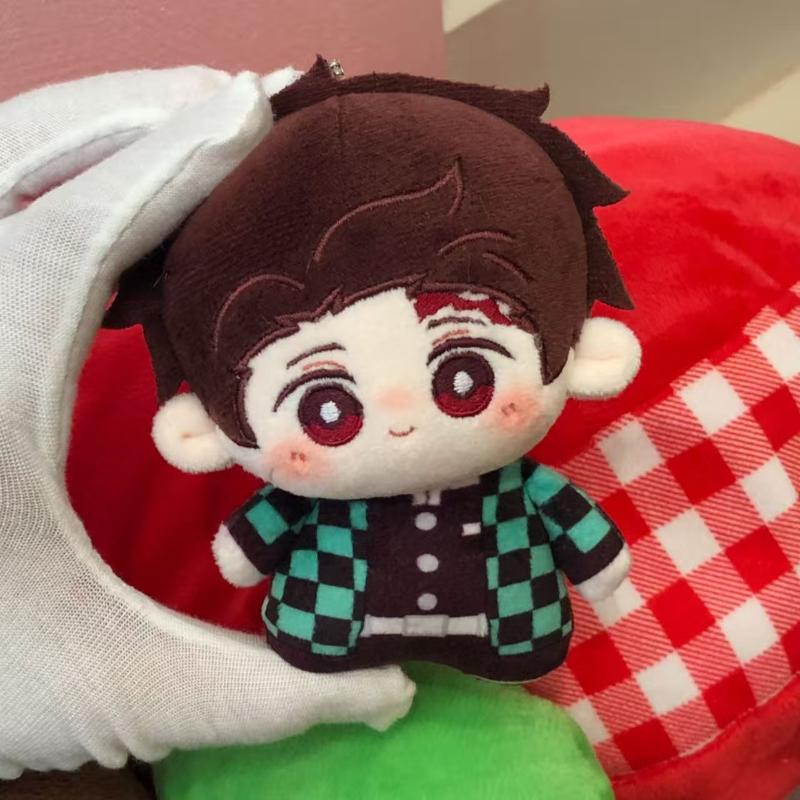Demon Anime Figure Giyu Tomioka Mitsuri Kanroji 10Cm Cotton Doll Plush Keychain Toy Cute Desktop Decoration Gift For Fans