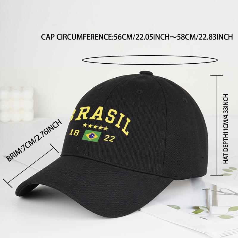 Brazil Flag FiveStar SoftTop Baseball Cap Stylish Athletic Look Perfect for Daily Match Viewing and Outdoor Sports Great Gift