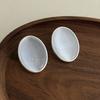 Original design opal oval stud earrings minimalist earrings French commuting gentle temperament versatile high-end earrings