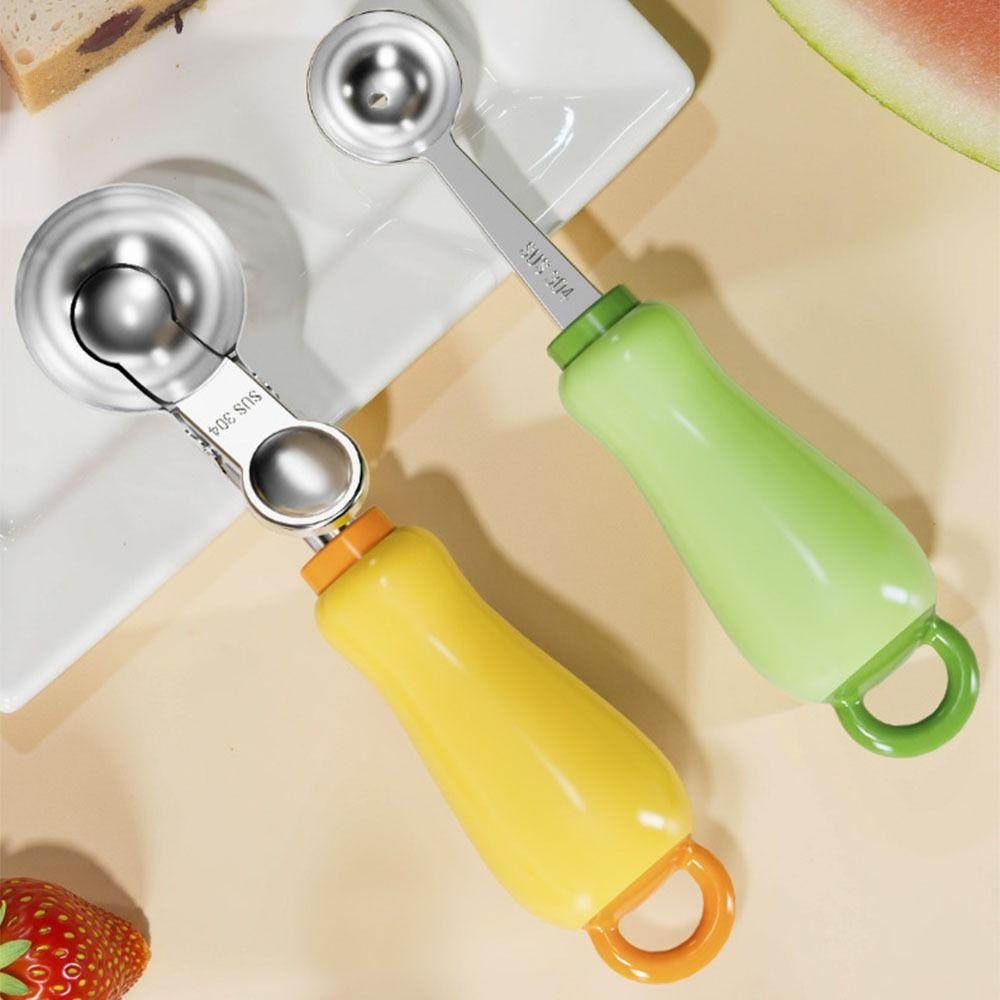 Stainless Steel Fruit Ball Spoon Non-Stick Fruit Scoop Ice Cream Digger Kitchen Gadgets