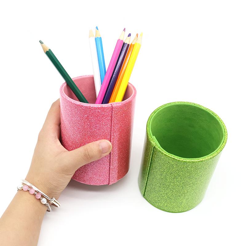 Ready to Ship Hot Sale Pencil Holders for Magazines Journal Makeup Brush Organizer PU Leather Pen Holders