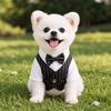 Button Closure Dog Wedding Suit Lightweight Small Dog Clothes Pet Tuxedo Outfit  Wedding Ceremony