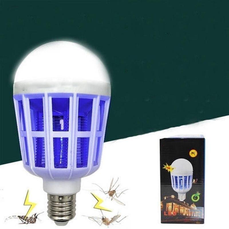 Neue LED-Insekten-Zapper-Glühbirne, Anti-Mücken-Fluginsekten-Motten-Killerlampe, 15 W