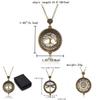 Vintage Magnifying Tree Pendant Necklace With Alloy Material For Stylish Women And Men