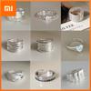 925 Sterling Silver Rings For Women Geometric Fine Jewelry Finger Adjustable Simple Shinning Heart Ring For Party Birthday Gift