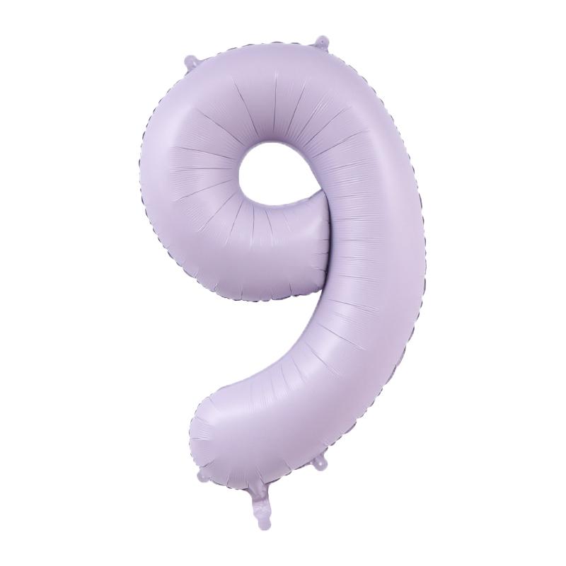 1Pcs Light Purple 40inch Number Balloon Set Large Colorful Cream Number Foil Balloon Baby Shower Birthday Party Christmas Deco