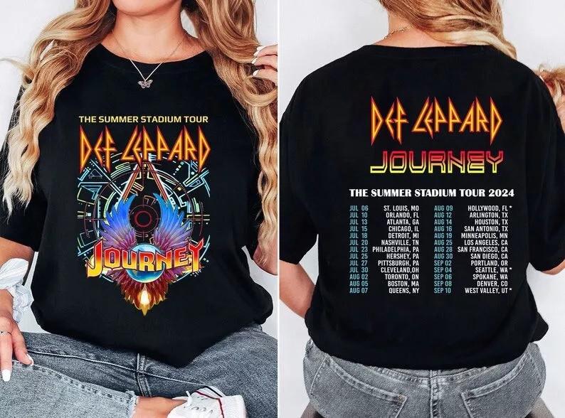 DefLeppard And Journey Summer Stadium Tour 2024 Shirt Journey Tour Shirt Unisex T-Shirt L