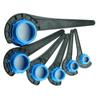 PE Quick Connect Pipe Fittings: Lock Nut Wrench, Tee, Straight, Elbow, Sizes 25-63