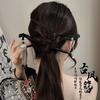 New Chinese Style Lotus Flower Tassel Hair Stick for Women Vintage Metal Safe Lock Chopstick Hair Sticks Hair Accessories