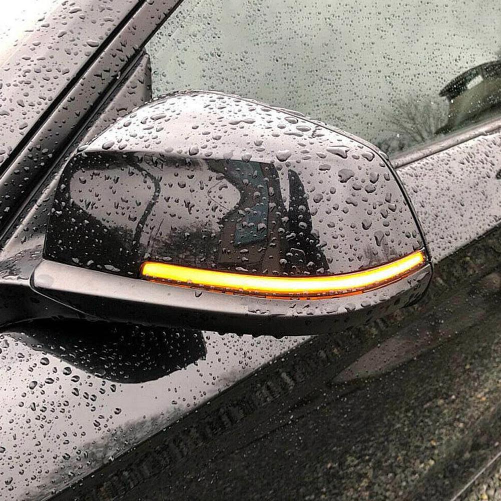 2Pcs Side Mirror Indicator Lamp ABS Flowing Water Blinker Flashing Light 13.5V Exterior Mirror Turn Signal Lamp Car Accessories