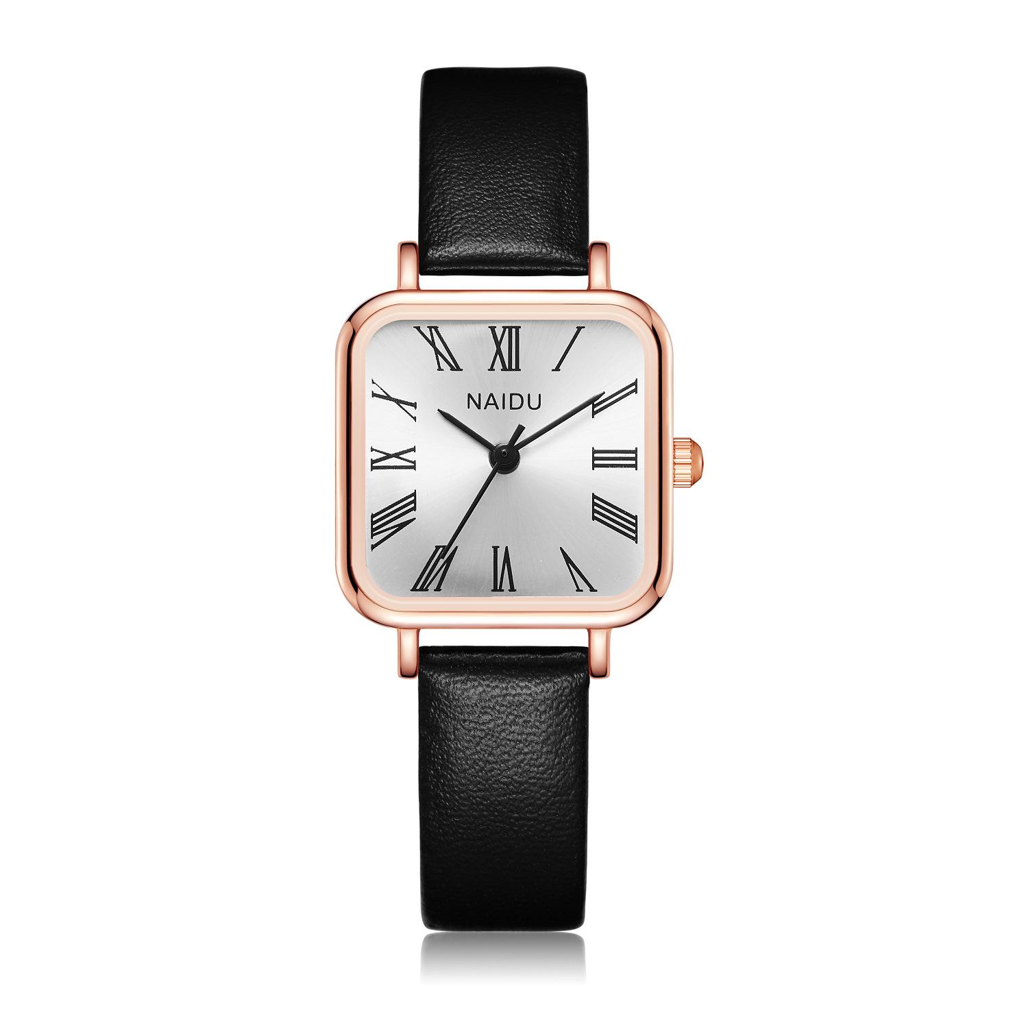 Fashion Women S Watch Square Small Style Simple Quartz Women S Watch Retro Light Luxury Belt Watch