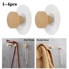1-4pcs Wooden Hook Geometric Shape Wood Wall Hook Punch Free Wooden Coat Peg Coat Hanger for Hanging Clothes Hat Scarves Towel